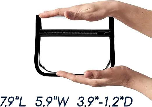 TSA Approved Toiletry Bag - Quart Size Travel Bag for Toiletries - Reusable Clear Bag for Liquids - 311 Compliant Airplane Bag