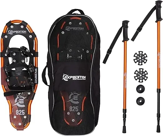 Cascade Mountain Tech Lightweight Aluminum Frame Snowshoes - Size 19
