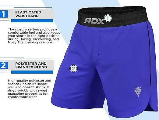 RDX MMA Shorts for Training & Kickboxing – Fighting Shorts for Martial Arts, Cage Fight, Muay Thai, BJJ, Boxing, Grappling