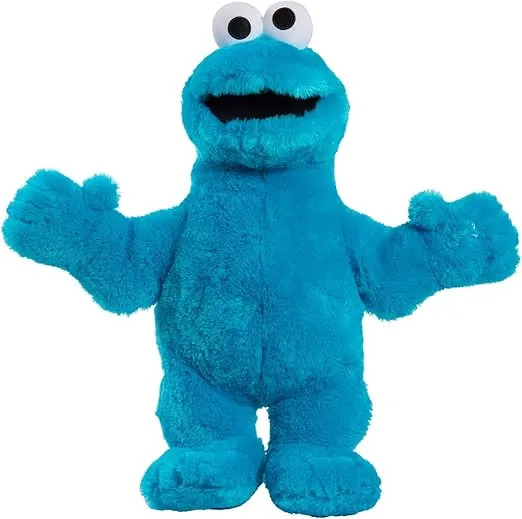 Just Play Sesame Street Big Hugs 18-inch Large Plush Cookie Monster Stuffed Animal, Blue, Pretend Play, Kids Toys for Ages 3 Up