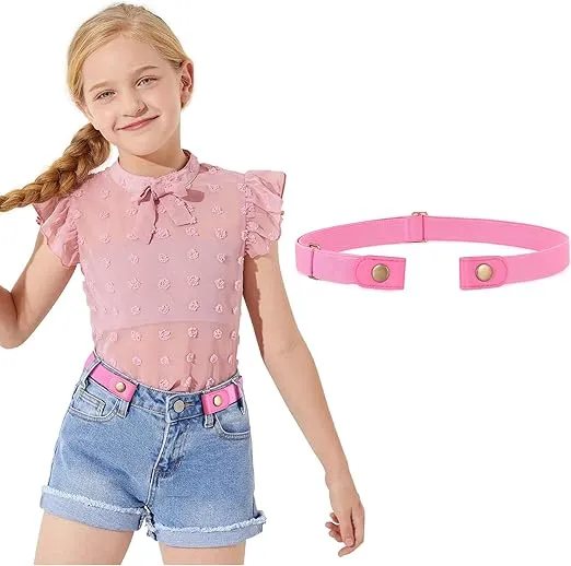 WHIPPY Buckle Free Elastic Kids Toddler Belt, No Buckle Stretch Adjustable Belts for Girls Boys Back to School Supplies