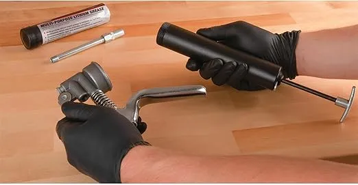 Performance Tool W54200 Heavy Duty Mini Grease Gun With Grease Gun Coupler and Extension Rigid Pipe