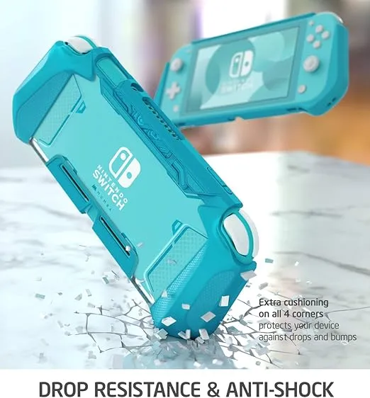 Mumba Grip Case for Nintendo Switch Lite, [Blade Series] TPU Protective Portable Cover Accessories Compatible with Switch Lite Console 2019 Release (Peacock)