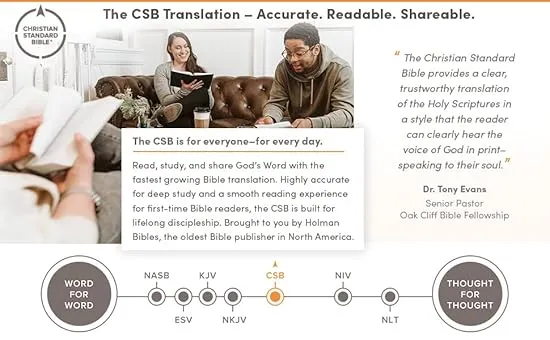 CSB Life Essentials Interactive Study Bible, Hardcover, Jacketed, Black Letter, Study Commentary, Life Principles, QR Codes, Videos, Easy-to-Read Bible Serif Type