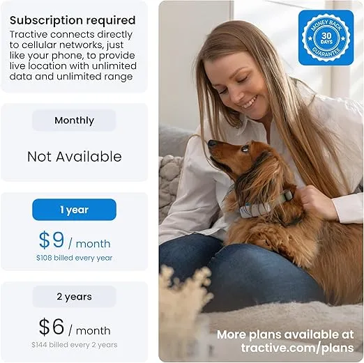 Tractive XL GPS Tracker & Health Monitoring for Dogs (50 lbs+) - Market Leading Pet GPS Location Tracker | Wellness & Escape Alerts | Waterproof | Works with Any Collar (Green)