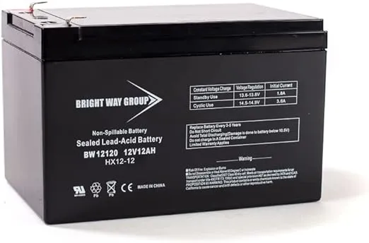 12V 12AH Sealed SLA AGM Rechargeable Deep Cycle Battery BW12120 F2 Terminal Electric Fence Generator
