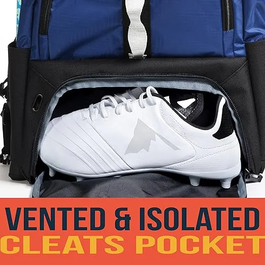 Athletico Turf Lacrosse Bag - Extra Large Lacrosse Backpack - Holds All Lacrosse or Field Hockey Equipment - Two Stick Holders and Separate Cleats Compartment