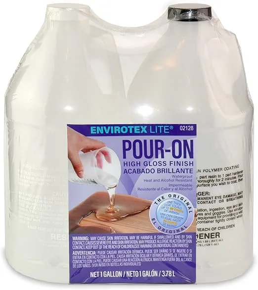 Environmental Technology 2128 128-Ounce Kit Lite Pour-On, High Gloss Finish, Gallon, Clear, 256 Fl Oz