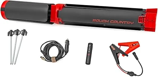 Rough Country Portable Telescopic LED Light Kit w/Tripod | 9500 Lumens- 99039, Black