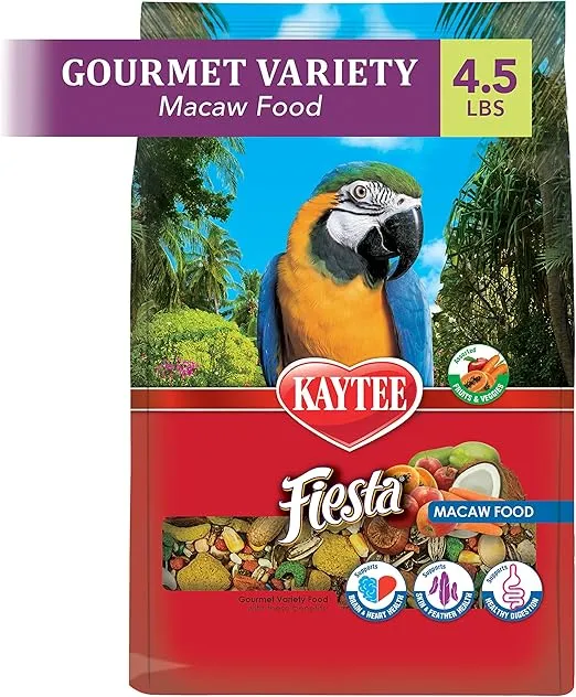 Kaytee Fiesta Macaw Pet Bird Food, 4.5 lb