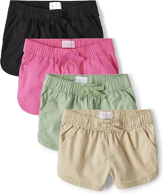 The Children's Place Girls' Twill Pull on Shorts