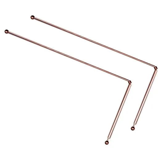 2X 99.9% Copper Dowsing Rod - Divining Rods with Box, Ghost Hunting, Water Divining, Spirit Hunting,Detect Gold,Yes No Questions etc