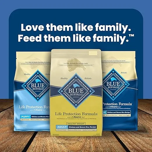 Blue Buffalo Life Protection Formula Healthy Weight Adult Dry Dog Food, Supports an Ideal Weight, Made with Natural Ingredients, Chicken & Brown Rice Recipe, 5-lb Bag