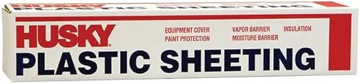 Husky Plastic Sheeting Black 4ml 12ft x 100ft