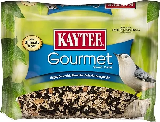 Kaytee Wild Bird Gourmet Seed Cake For Cardinals, Chickadees, Juncos, Titmice, Woodpeckers and More, 2 Pounds