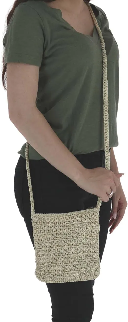 CTM® Women's Crochet Crossbody Handbag