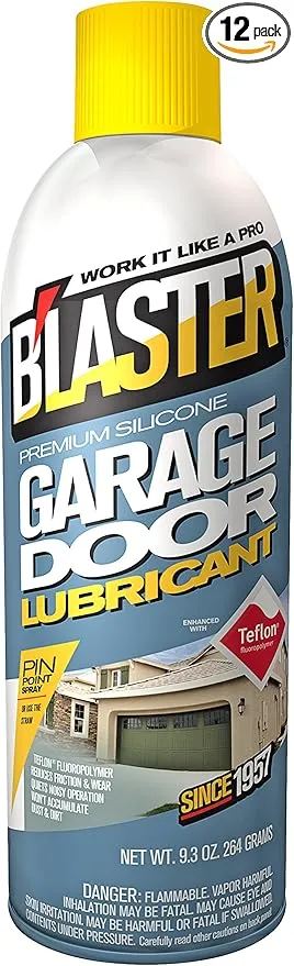 B'laster 16-GDL-12PK Premium Silicone Garage Door Lubricant - 9.3-Ounces - Case of 12