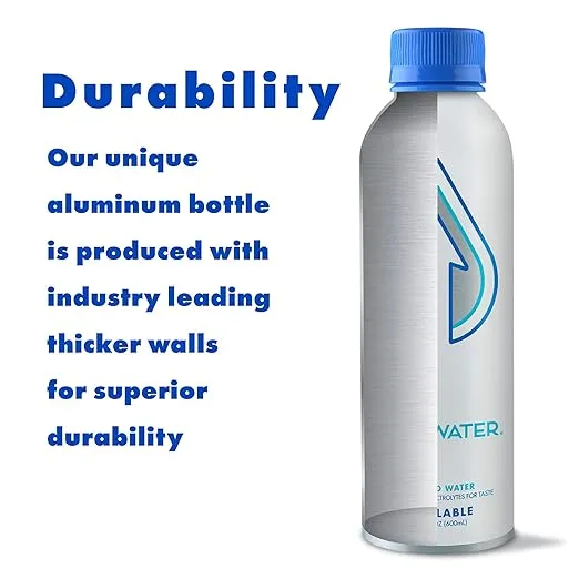 PATHWATER, PATH Purified and pH Balanced Bottled Drinking Water in EcoFriendly BPAFree Bottle Lightweight Aluminium Reusable Packaged Bottled Water Still 20.3 Fl Oz, 20.3 Fl Oz