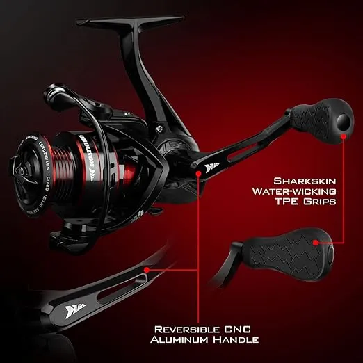 KastKing Royale Legend II Fishing Reel - 5.2:1 Gear Ratio Spinning Reel, Up to 22 Lbs of Carbon Drag, 5+1 Stainless Steel Ball Bearings, Graphite Frame, Asymmetric Spinning Reel Rotor Design