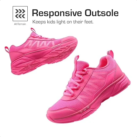 DREAM PAIRS Boys Girls Shoes Kids DuraPlay Tennis Non Slip Athletic Running Walking Lightweight Lace Up Sneakers for Little/Big Kid