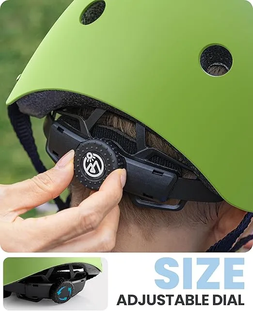 OutdoorMaster Youth & Kids Bike Helmet - Adjustable Multi-Sports Skateboard Helmet with Removable Liners for Balance Bike, Toddler Scooter, One Wheel Hoverboard