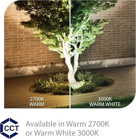 WAC Landscape Lighting, LED 12V Small Size Accent Light with Adjustable Beam Angle and Integral Brightness Control 50-420 Lumens 2700K Warm Built-in LED in Bronze