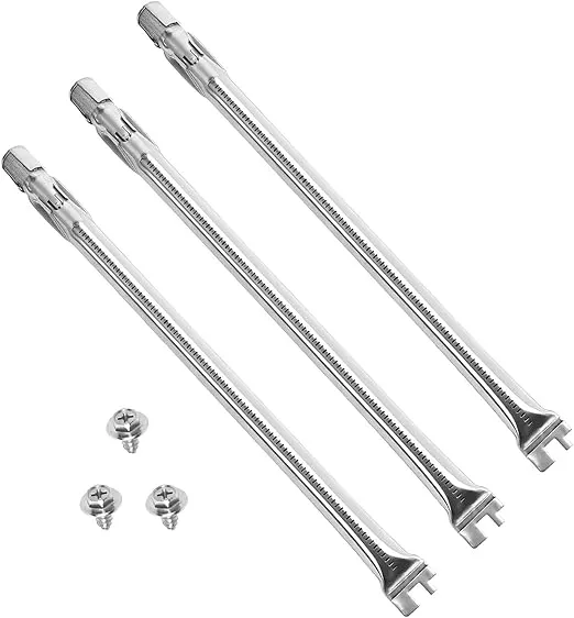 SafBbcue Genesis E-310 Grill Burner Tube Set 62752 for Weber Genesis 300 Genesis E/S-310/320/330 Series Gas Grills with Front Mounted Knobs (from 2011 and Newer) 304 Stainless Steel 19-1/2"