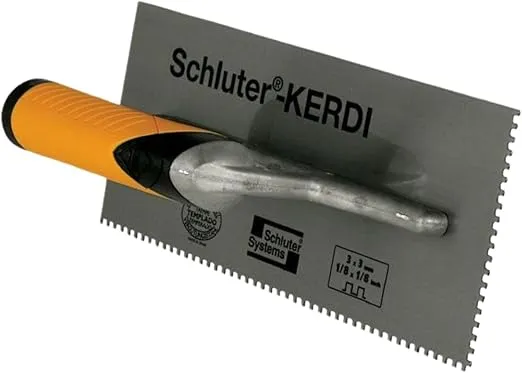 Schluter Kerdi Square-Notch Trowel - Ideal for Installing Kerdi - 1/8-Inch X 1/8-Inch, 1-Pack - TRL-KER