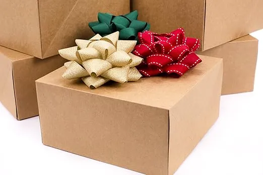 Hallmark 8" Gift Boxes for Christmas, Holidays, Birthdays, Weddings, Crafts, Fathers Day, Care Packages and More, 5 Box Set