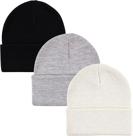 Hudson Baby Baby Knit Cuffed Beanie 3pk