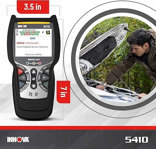 INNOVA 5410 – All System OBD2 Scan Tool – Read/Erase Check Engine, ABS, SRS, and Transmission