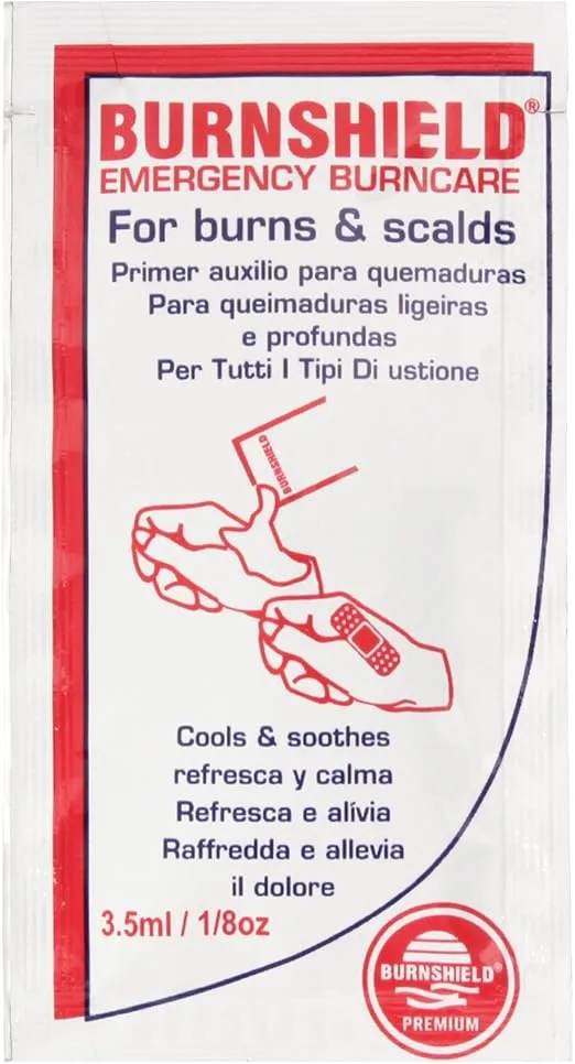 Burnshield First Aid Burn Relief Hydrogel Sachets, 25 Count