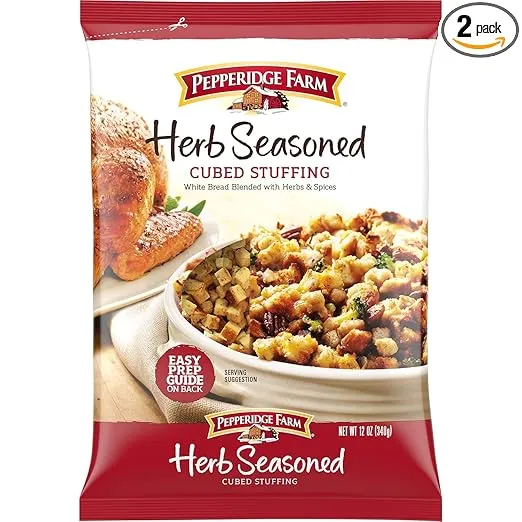 Pepperidge Farm Herb Seasoned Cubed Holiday Stuffing, 12 oz. Bag