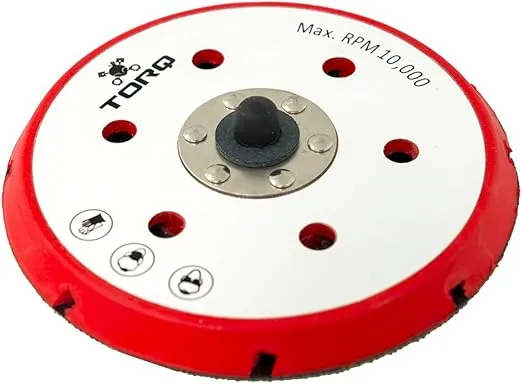 Chemical Guys Torq-BUFLC_202 R5 Dual-Action Backing Plate with Hyper Flex Technology (6 Inch), Red