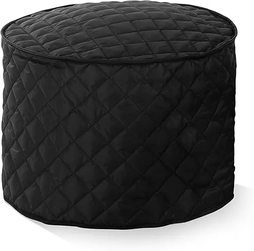 Covermates Keepsakes - Round Appliance Cover - Dust Protection - Stain Resistant - Washable - Appliance Cover-Black