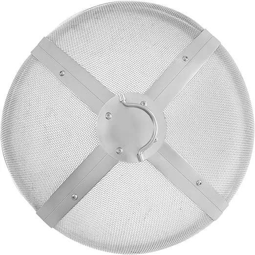 Fire Pit Spark Screen Round 20", Reinforced Heavy Duty Steel Metal Cover, Outdoor Firepit Lid, Easy-Opening Top Screen Covers Round with Ring Handle for Outdoor Patio Fire Pits Backyard