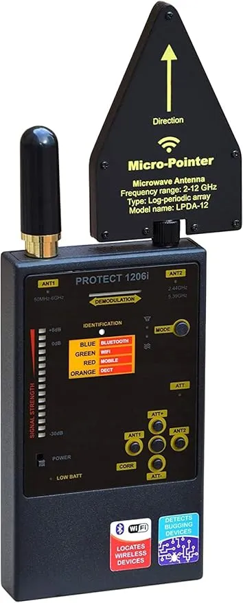 Security Products DD1206 Professional Digital RF Wireless Signal Detector