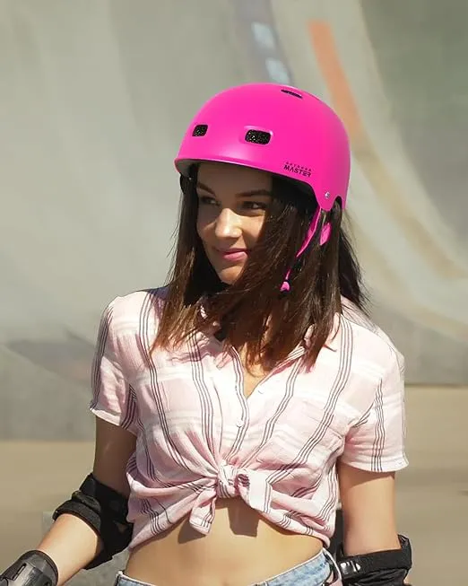 OutdoorMaster Skateboard Cycling Helmet - Two Removable Liners Ventilation Multi-Sport Scooter Roller Skate Inline Skating Rollerblading for Kids, Youth & Adults