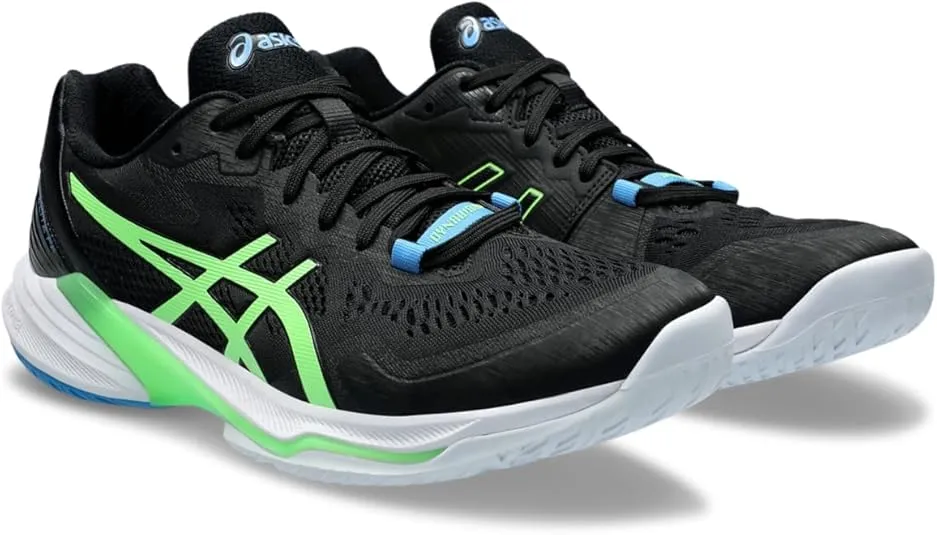 ASICS Men's Sky Elite FlyteFoam 2 Volleyball Shoes, 9, White/Pure Silver