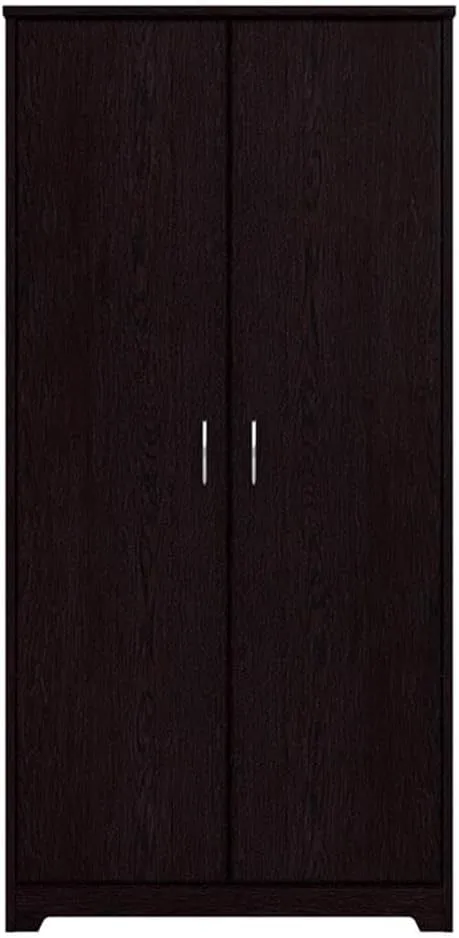 Bush Furniture Cabot Tall Storage Cabinet with Doors in Espresso Oak
