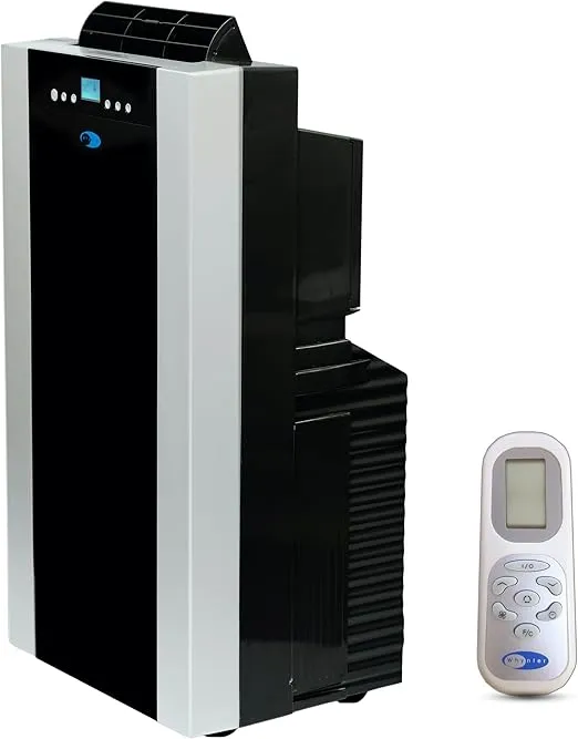 Whynter Portable Air Conditioner with Dual Hoses, Dehumidifier & Cooling Fan for 500 Sq Ft Rooms, Includes AC Unit Storage Bag & Window Kit, ARC-14S, Platinum/Black