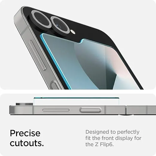 Spigen Tempered Glass Screen Protector [GlasTR EZ FIT] designed for Galaxy Z Flip 6 [2 Pack]