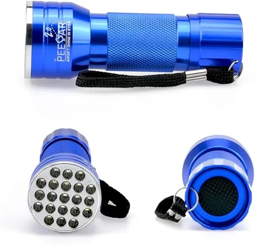 2.0 UV Pet Urine Detector Black Light LED Flashlight + Cat & Dog Behavior Guide. Ultra Bright Optimal 380-385NM Wavelength Finds Invisible Stains Instantly! Stop Pet Pee Issues Forever