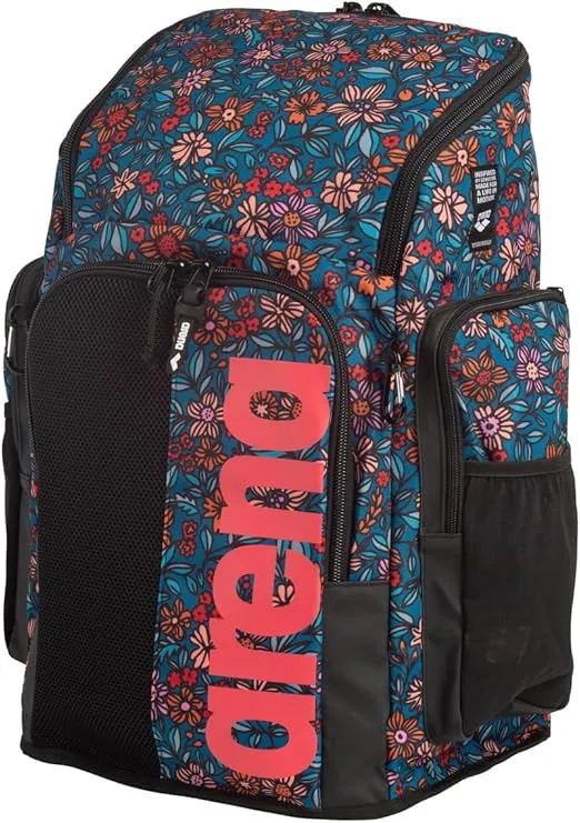 ARENA Spiky III Backpack 45 Swimming Athlete Sports Gym Rucksack Large Training Gear Equipment Swim Bag for Men and Women, 45 Liters, Micro Floral