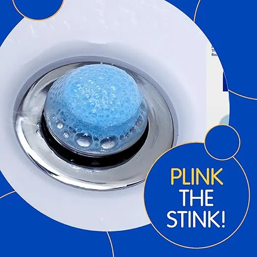 Plink Fizzy Drain Freshener and Cleaner, Prevents Clog Buildup and Removes Sink Odors in Bathrooms, Kitchens, and Homes, Septic-Friendly, Lemon Scent, 3 Packs of 6, 18 Tablets Total