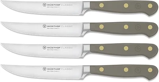 WÜSTHOF Classic Velvet Oyster 4 Piece Steak Knife Set
