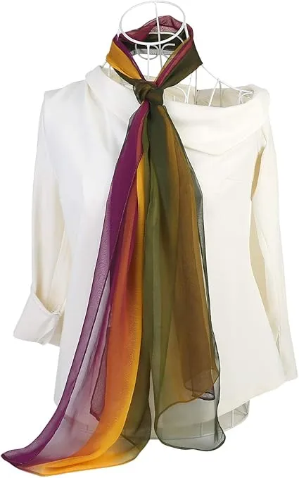 uxcell Long Chiffon Light Wedding Scarf Silky Gradient Color Party Shawl Spring Summer Beach Wrap for Women