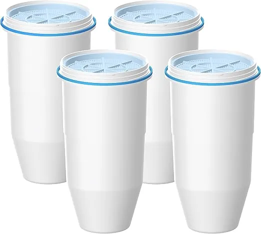 AQUA CREST Alkaline Water Filters Increase PH, 𝐍𝐎𝐓 𝐑𝐞𝐝𝐮𝐜𝐞 𝐓𝐃𝐒, Replacement for Pitchers and Dispensers, 6-Stage Filters Reduce Chlorine, 2-Pack