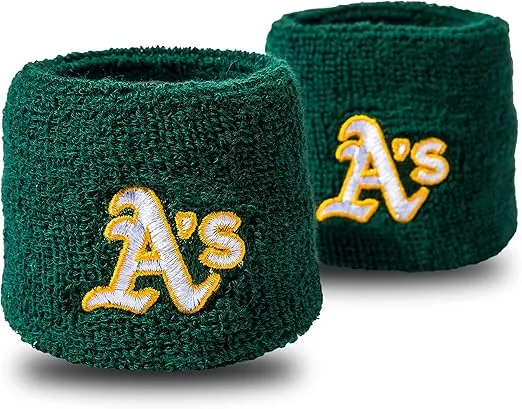 Franklin Sports MLB Team Licensed Baseball Wristbands - MLB Team Logo Sweat Wristbands - Great for Costumes + Uniforms - Pair