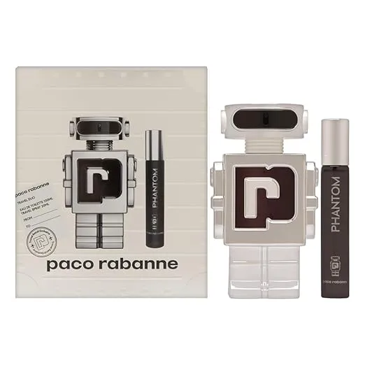 Phantom by Paco Rabanne for Men 2 Piece Set Includes: 3.4oz Eau de Toilette Spray + 0.68 oz Eau de Toilette Spray